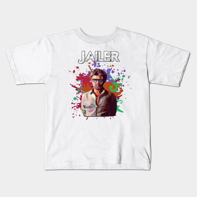 Rajinikant Super star movie Jailer Kids T-Shirt by Swag Like Desi